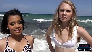 Mediocre teen picked up on the beach and fucked in a van